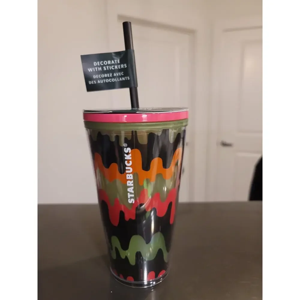 Starbucks 2023 Glow in the Dark Halloween Tumbler with stickers